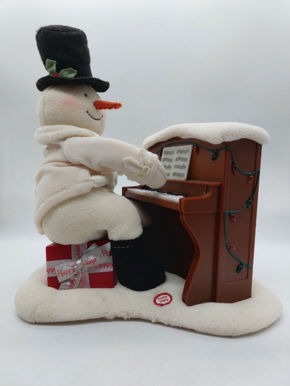 Hallmark Jingle Pals Piano Playing Snowman 2005 Lights & Music Tested Works